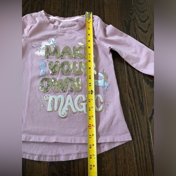 Cynthia Rowley Girls 7-8 Long-Sleeved Purple “Make Your Own Magic” Unicorn Top - Picture 10 of 12